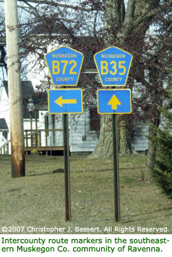 B-72 & B-35 Route Markers in Ravenna