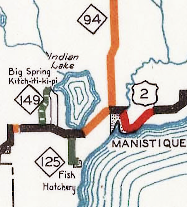 M-149 and M-125 map snippet, 1931
