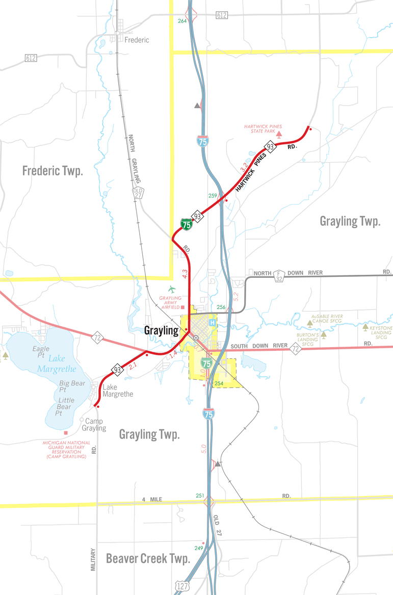 M-93 Route Map