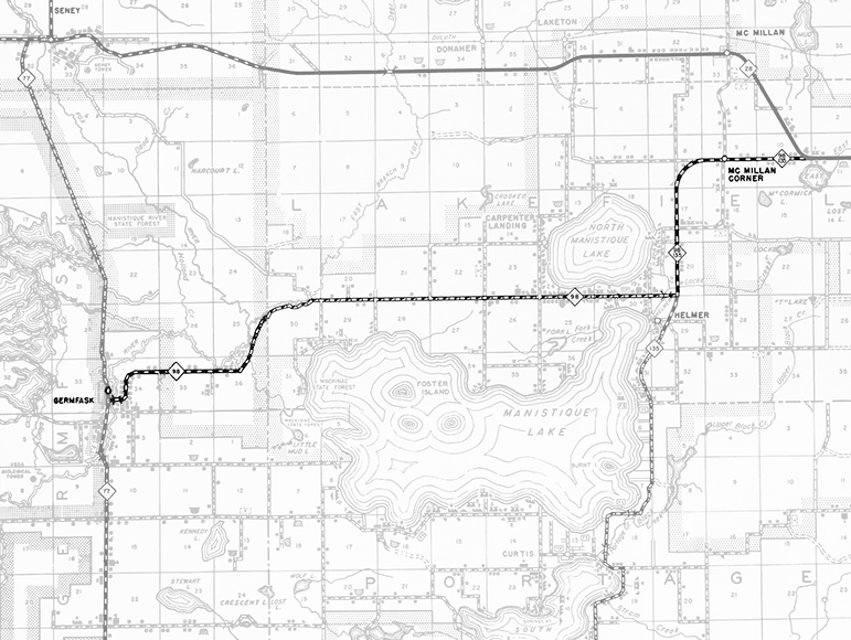 Former M-98 Route Map