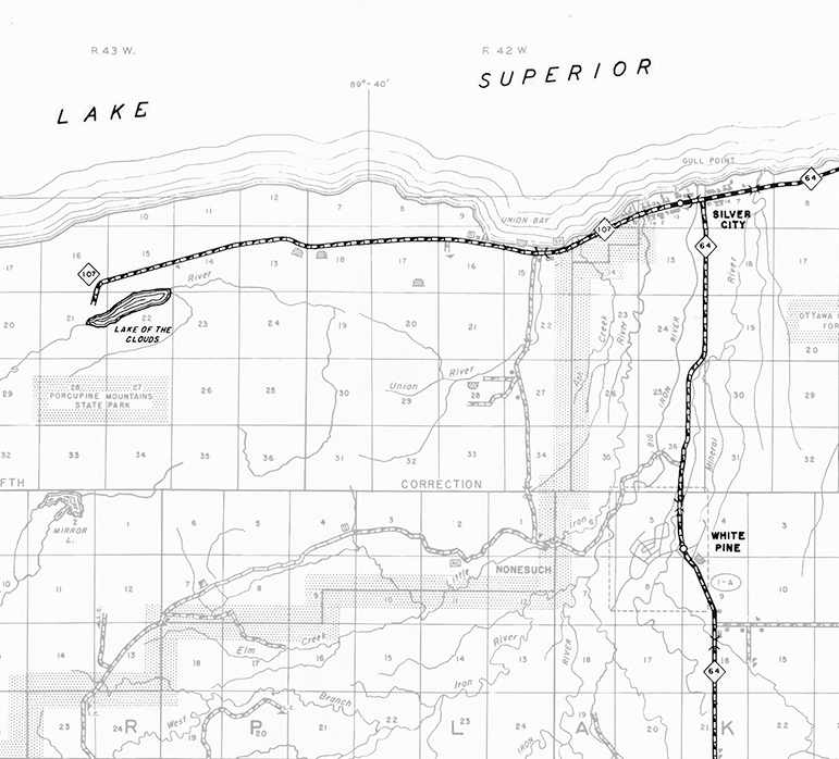 Former M-107 Route Map