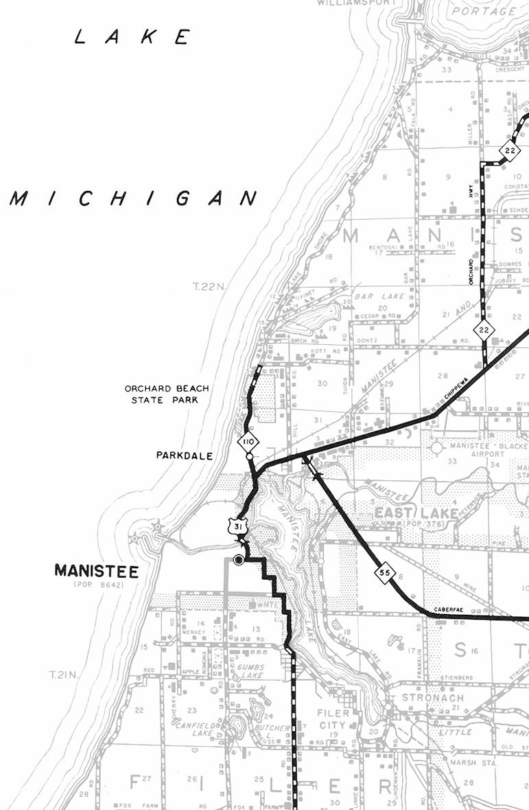 Former M-110 Route Map