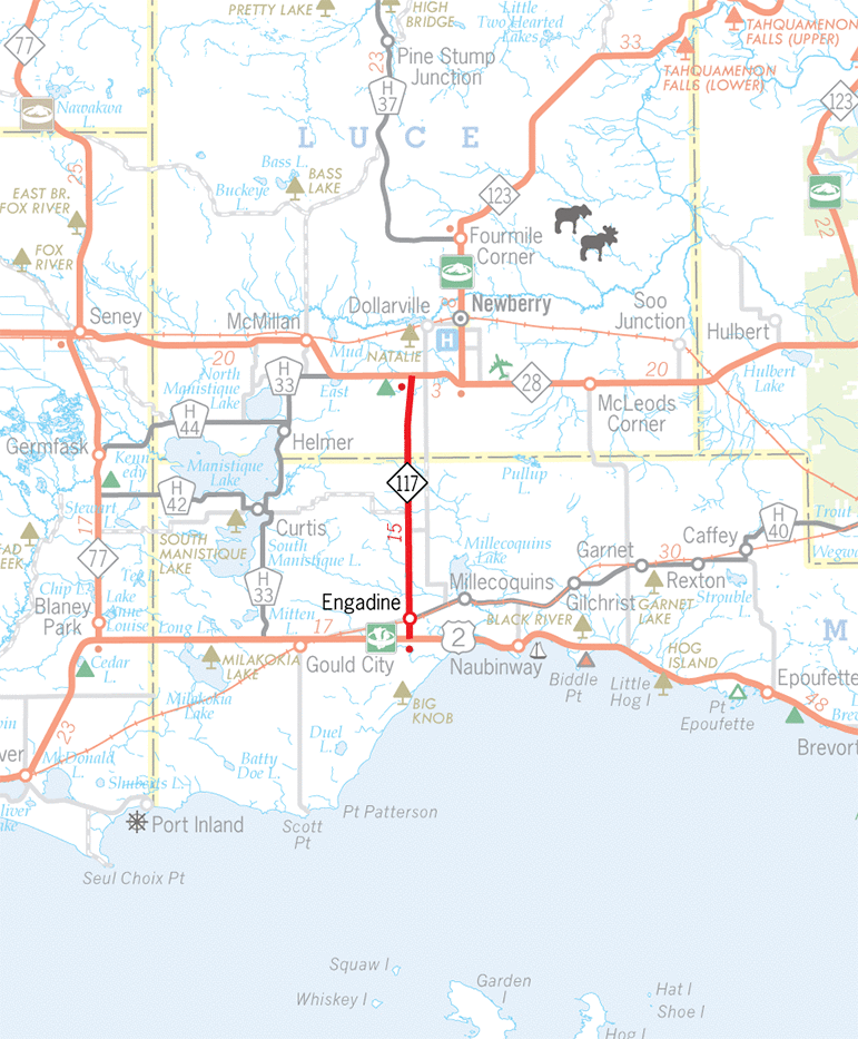 M-117 Route Map