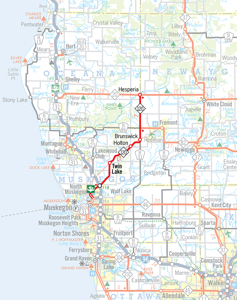M-120 Route Map