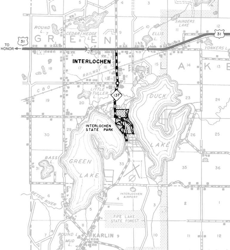 Former M-137 Route Map, 1956
