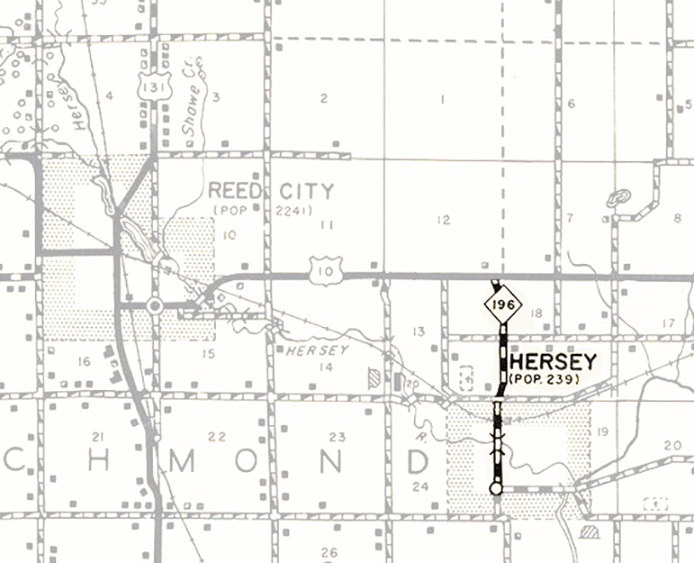 Former M-196 Route Map
