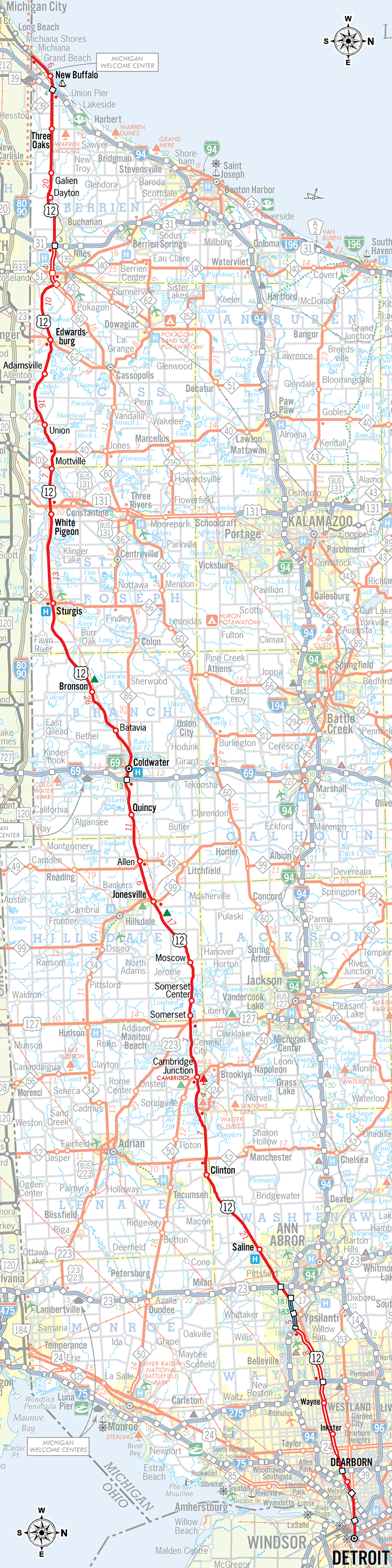 US-12 Route Map