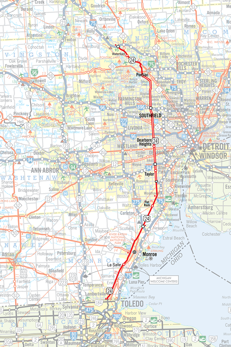 US-24 Route Map