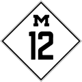 Former M-12 Route Marker