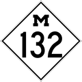 Former M-132 Route Marker
