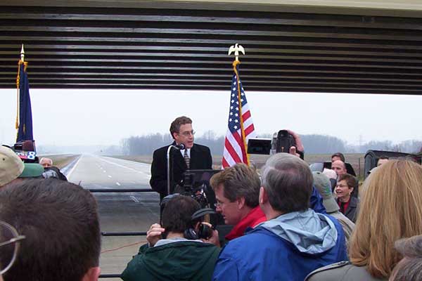 First to speak at the South Beltline ribbon-cutting was Roger Safford, MDOT Grand Region Engineer, who spoke of the time and effort the department put into getting the project from concept to completion.