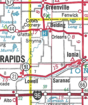 M-91 discontinuous map, MDOT 1980