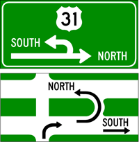Michigan Left Signs