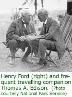 Henry Ford and frequent travelling companion Thomas A. Edison