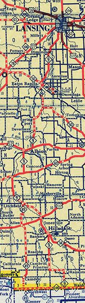 Former M-9 Route Map (1939)