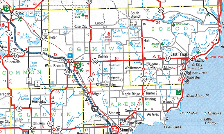 The Ogemaw Routes map, 2004