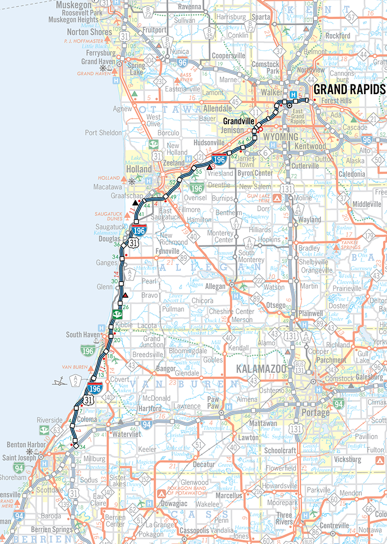 I-196 Route Map