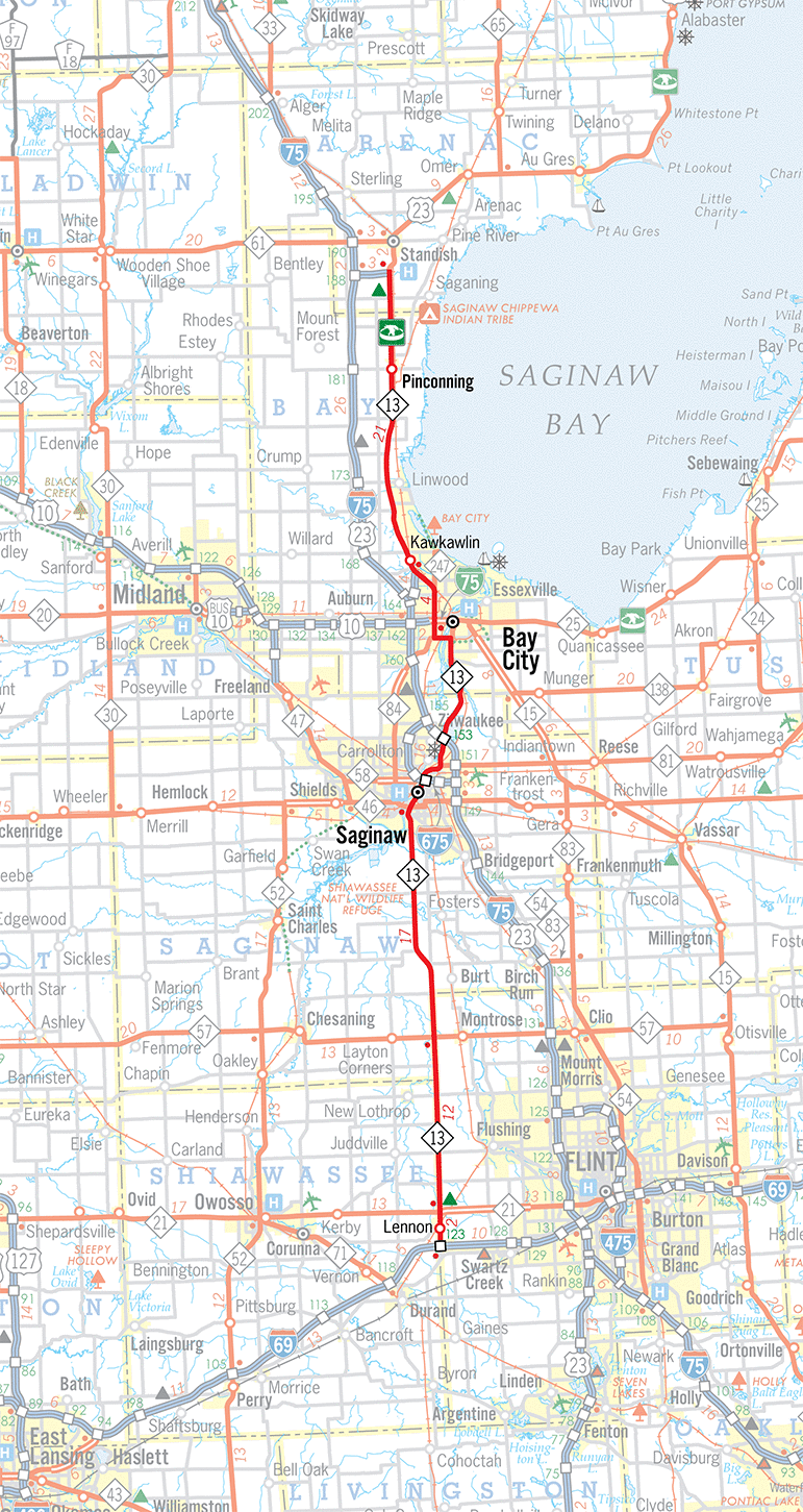 M-13 Route Map
