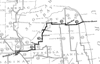 M-31 Route Map, 1921 (Thumbnail)