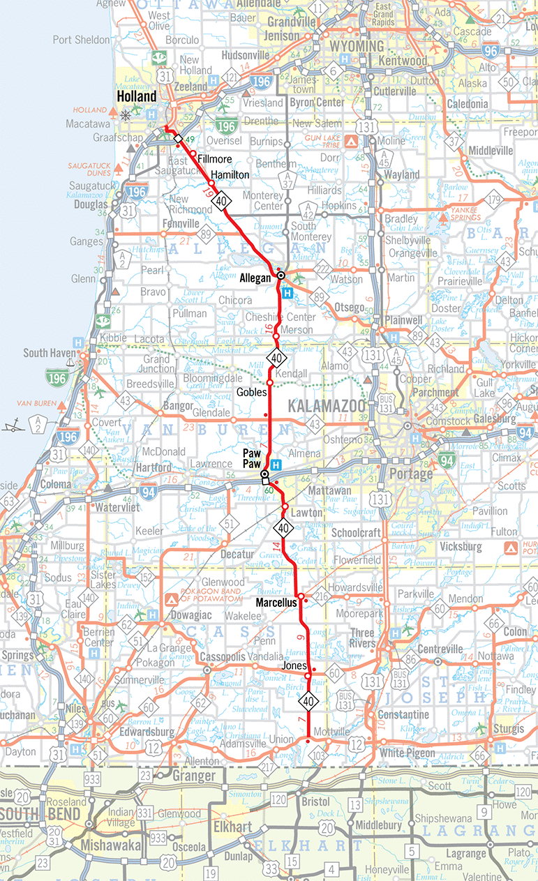 M-40 Route Map