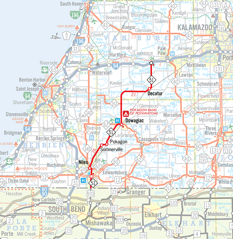 M-51 Route Map