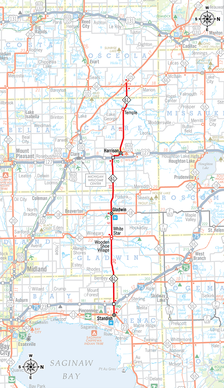 M-61 Route Map