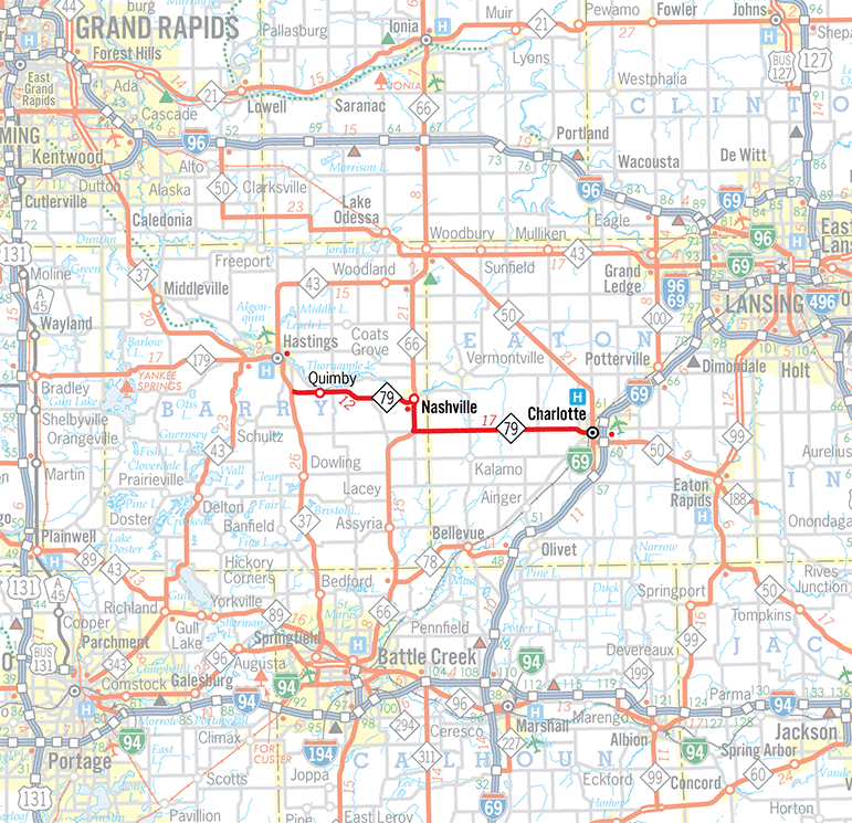 M-79 Route Map
