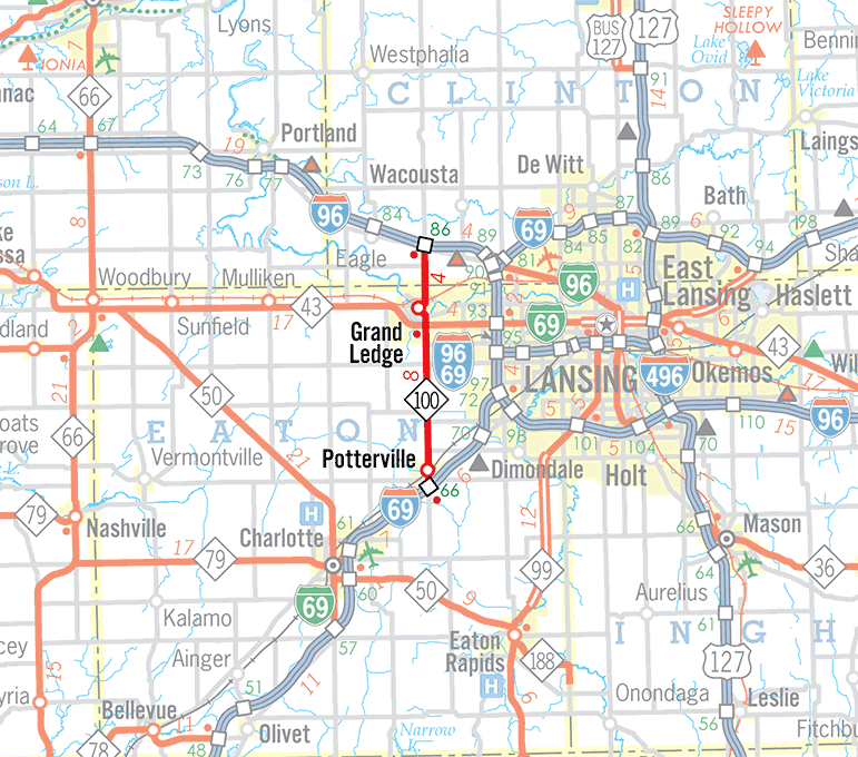 M-100 Route Map