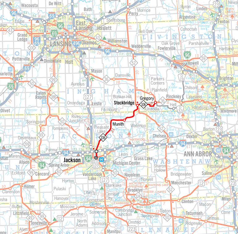 M-106 Route Map