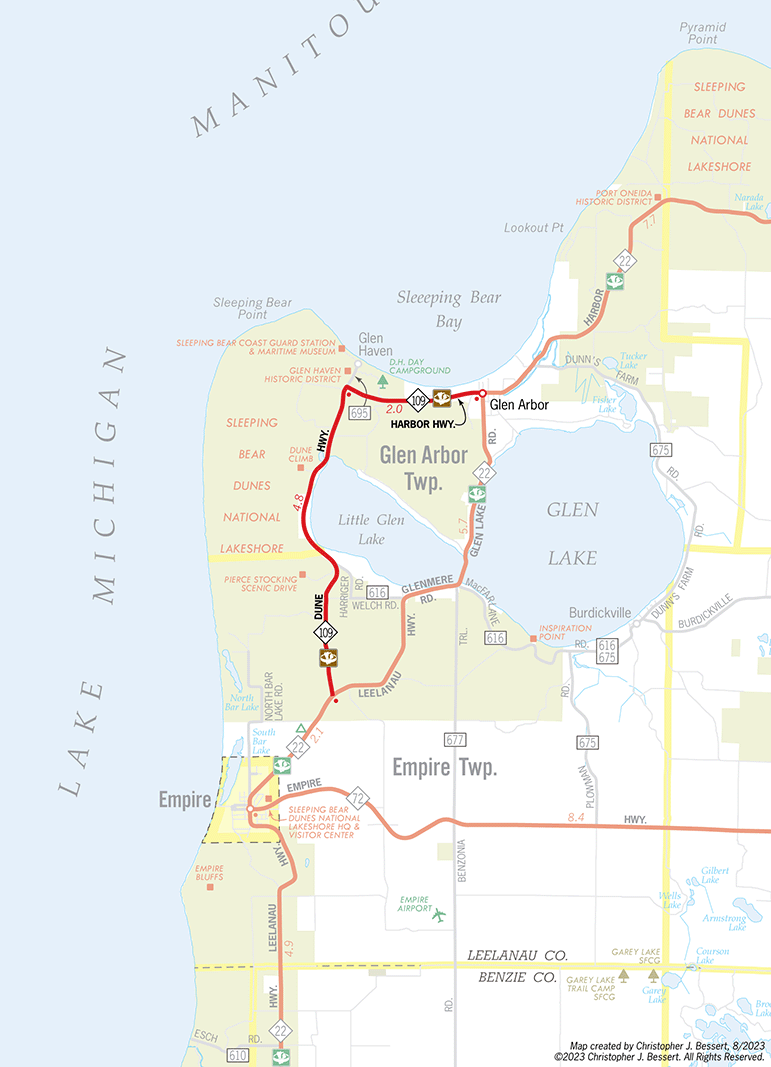 M-109 Route Map