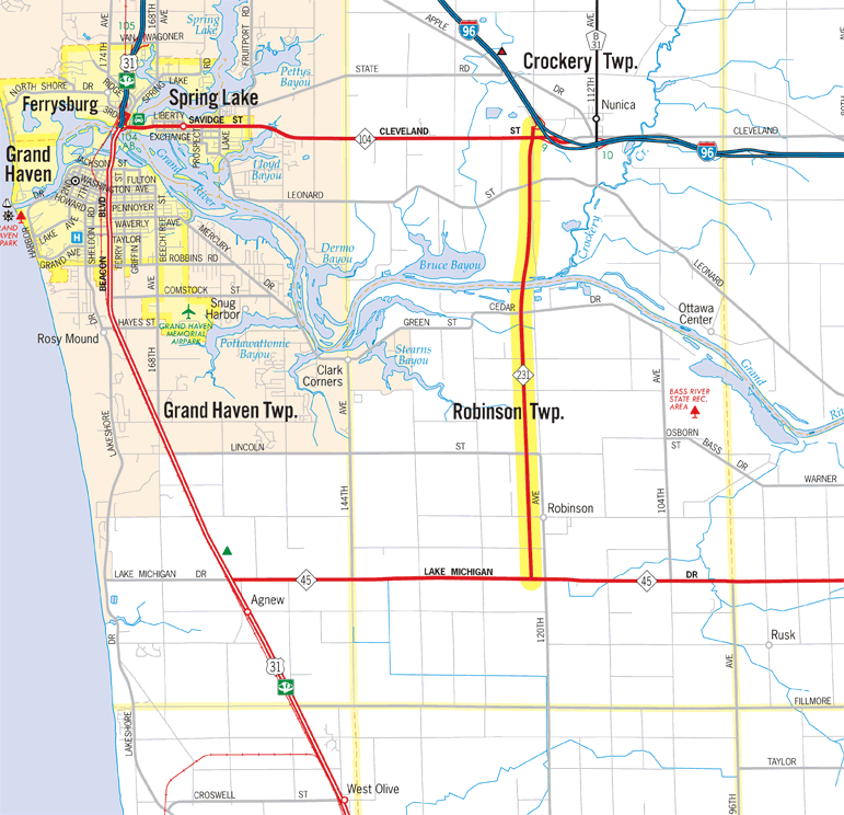 M-231 Route Map