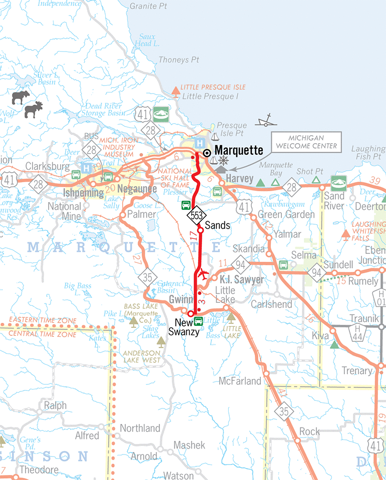 M-553 Route Map