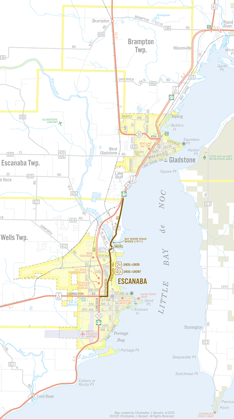 US-2 Route Map, West Portion