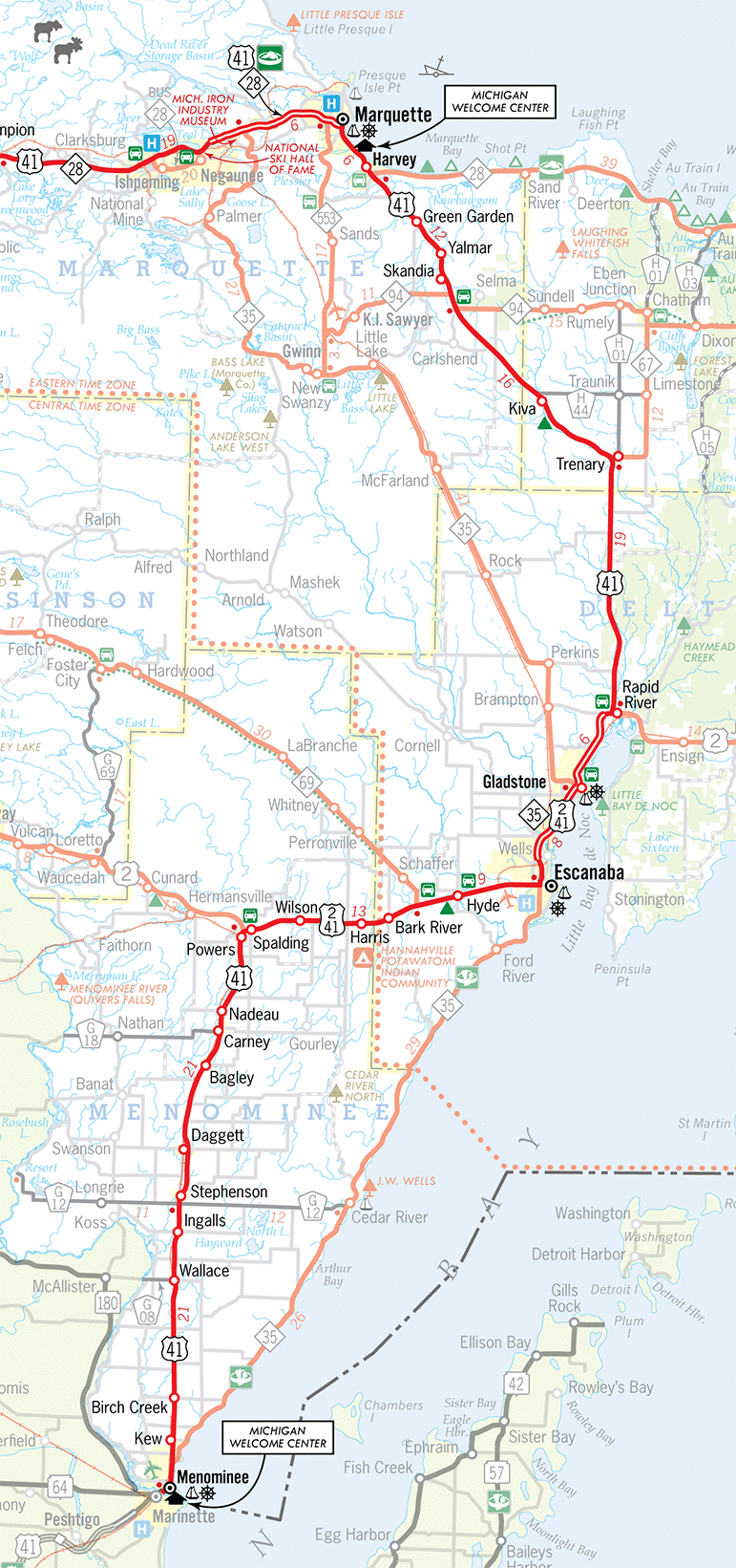 US-41 Route Map (South Portion)