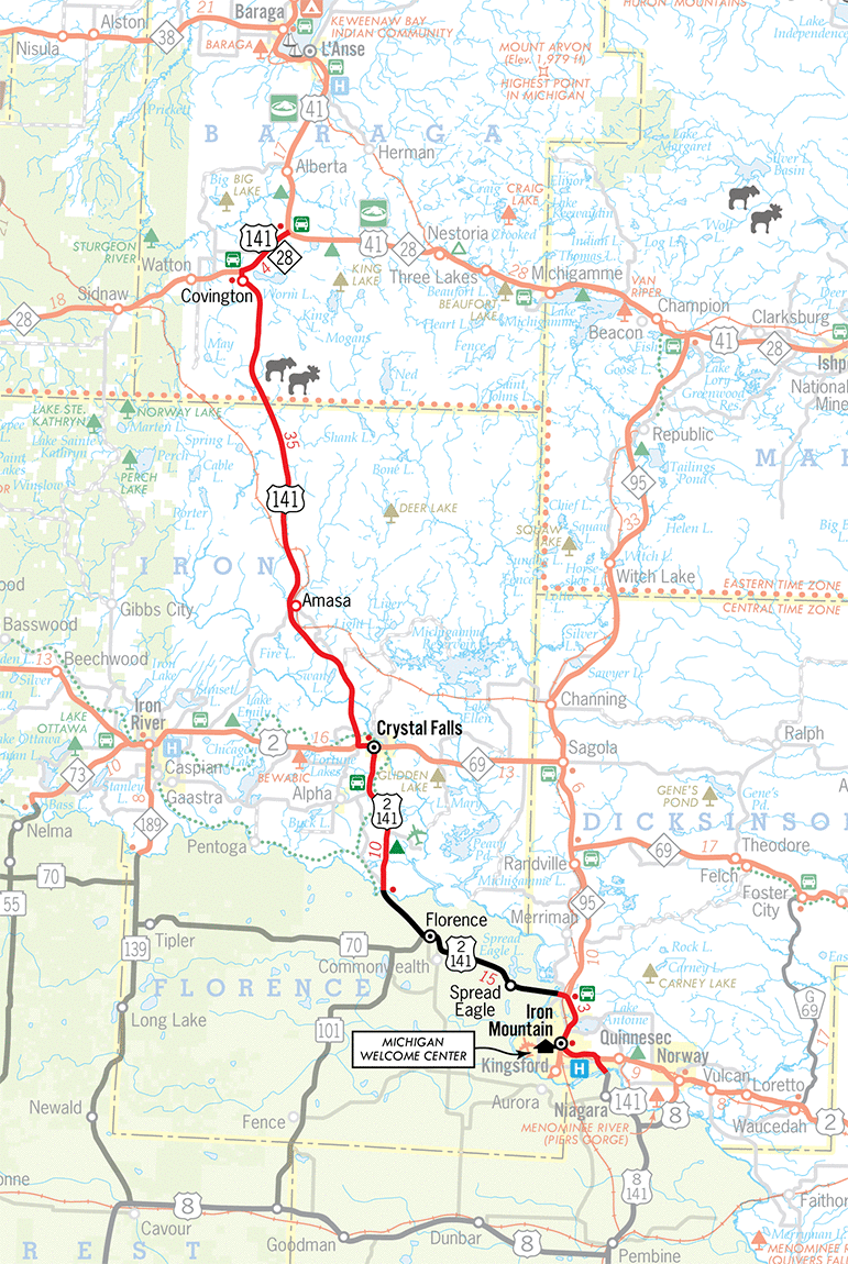 US-141 Route Map