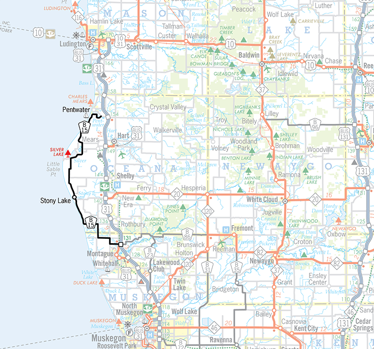 B-15 Route Map