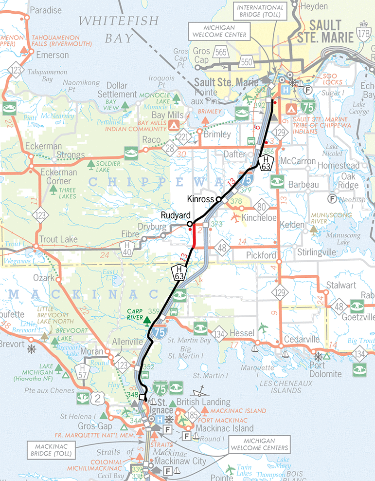 H-63 Route Map