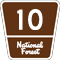 Federal Forest Highway 10 route marker