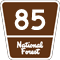 Federal Forest Highway 43 route marker