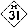 Former M-31 Route Marker