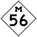 Former M-56 Route Marker