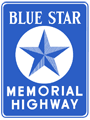 Blue Star Memorial Highway Route Marker - Michigan