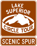 Lake Superior Circle Tour Scenic Spur Route Marker - Michigan