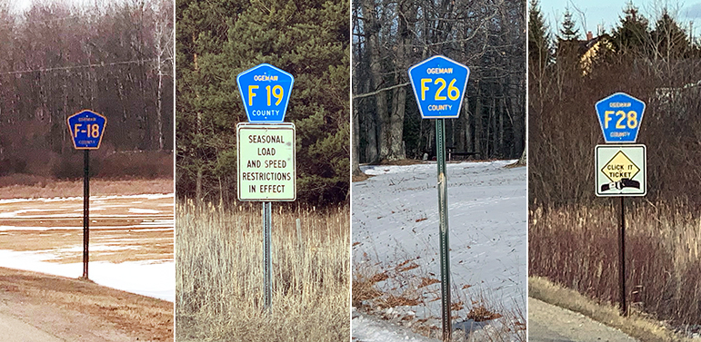 Ogemaw County Intercounty Highway route markers, 2023